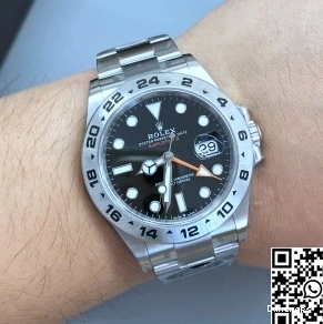 Steel Factory Clean M226570-0002 Stainless Dial Rolex Black Explorer 1218